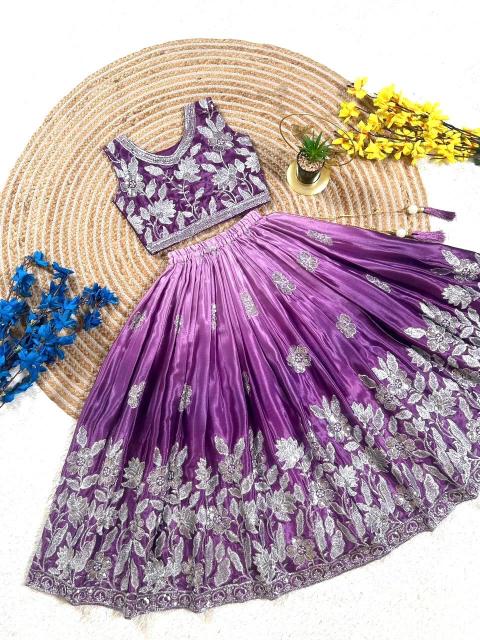 PRESENTING NEW DESIGNER  LAHENGA SET Chinon Surat wholesale kidswear suppliers - wholesale export